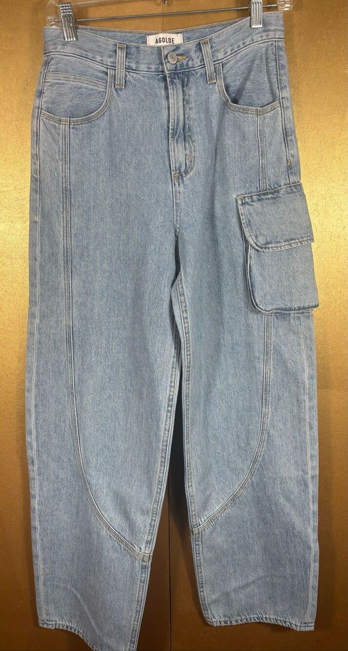 Agolde Cass baggy cargo barrel jeans size 23